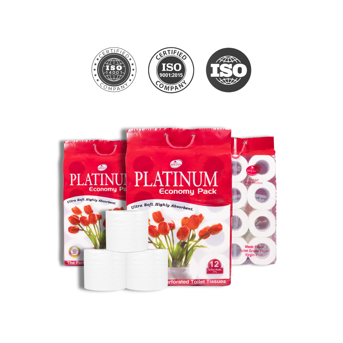 12 Pcs Toilet Roll Multi Pack 1